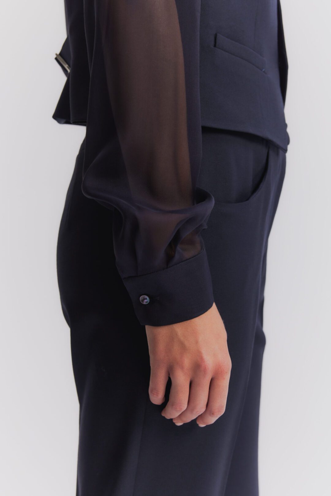 Navy wool women’s waistcoat - Image 5