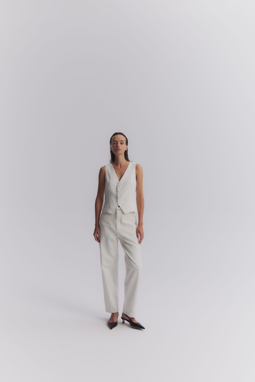 Cream Loro Piana linen-and-silk vest - Image 9