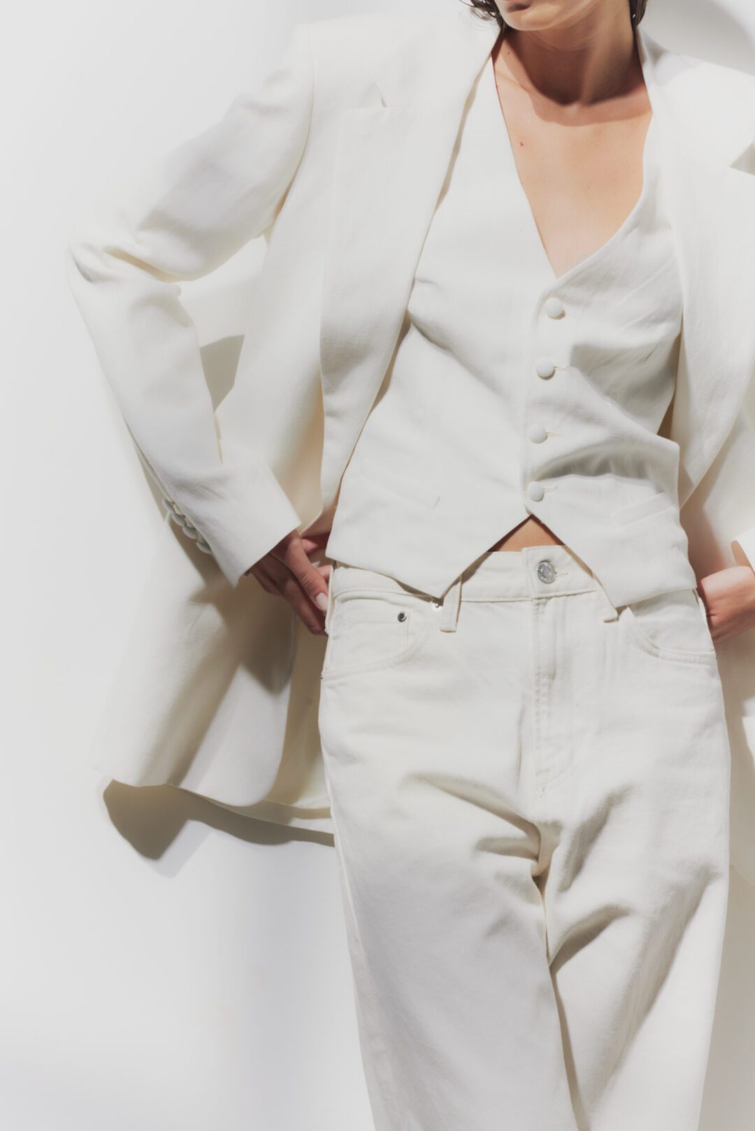 Cream Loro Piana linen-and-silk vest - Image 8