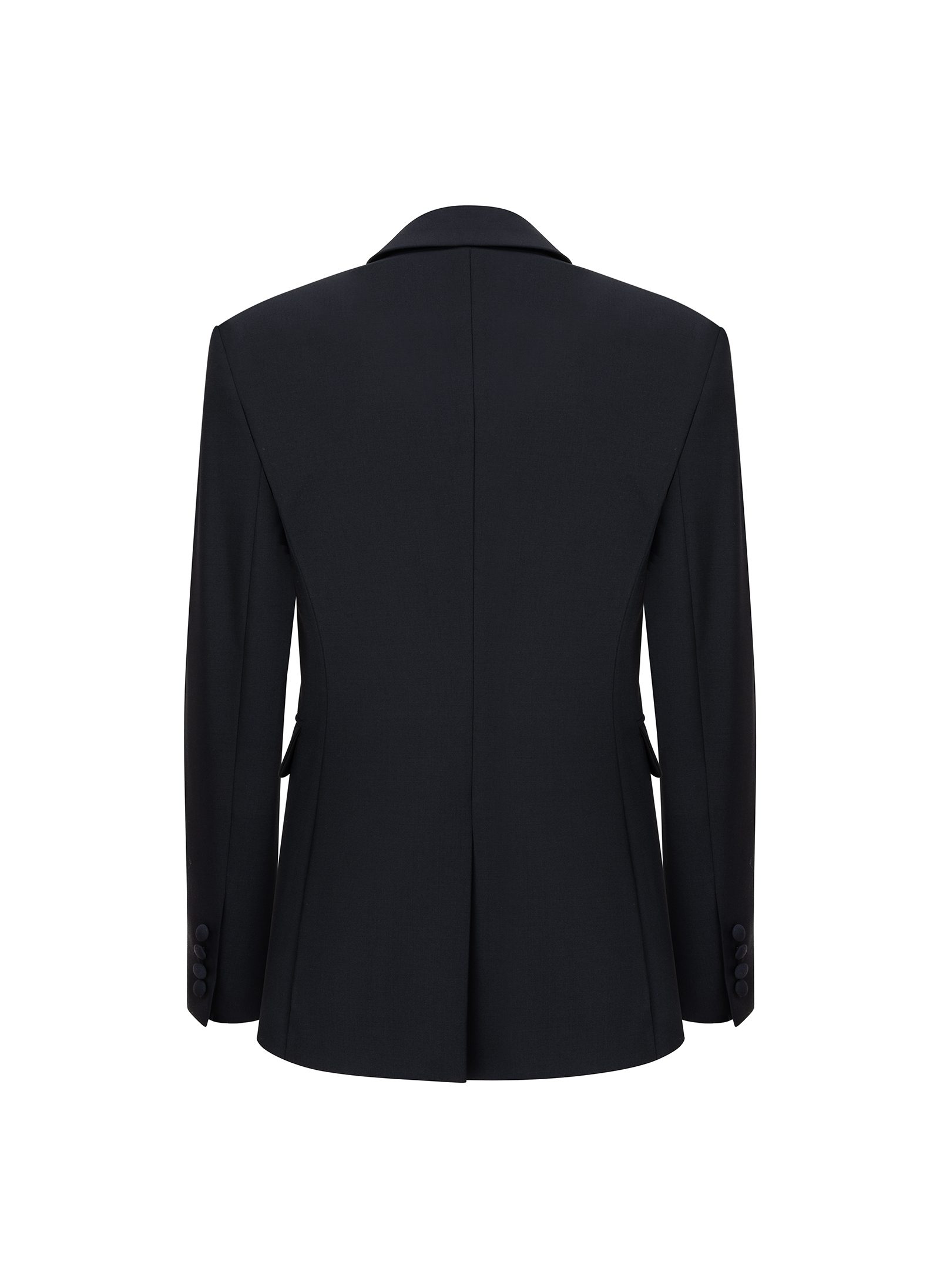 Women’s tailored single-breasted black wool blazer - Image 5
