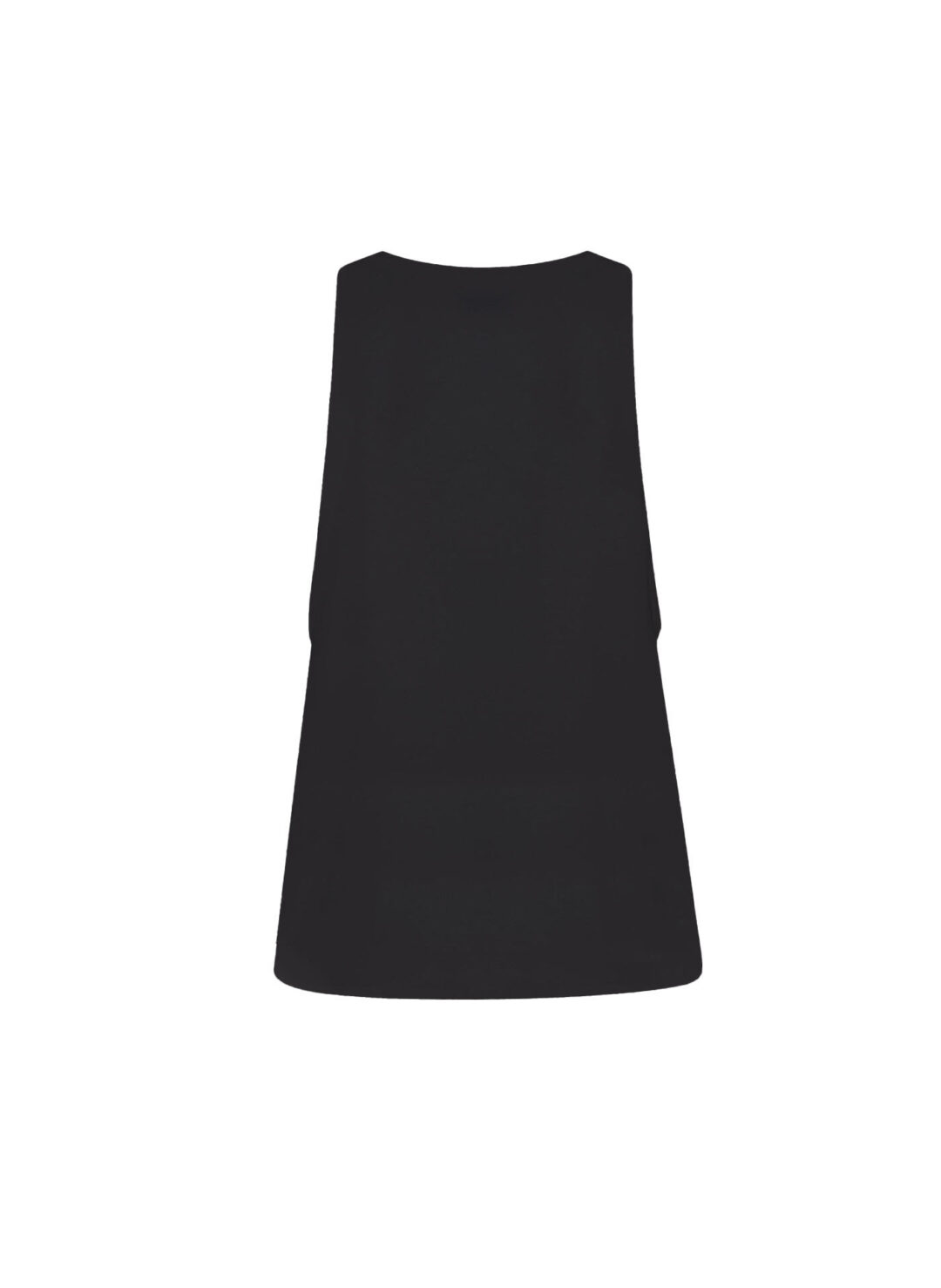 Black viscose top with sharply cut armholes. - Image 6
