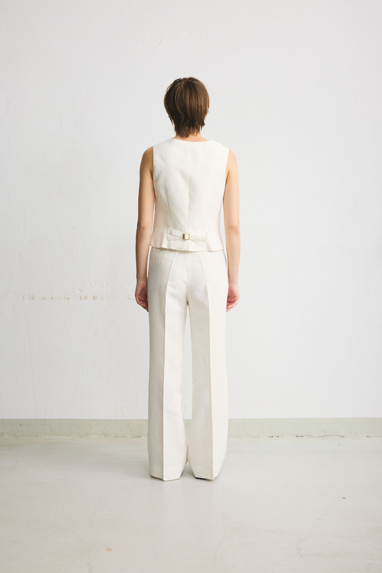 Cream Loro Piana linen-and-silk vest - Image 4