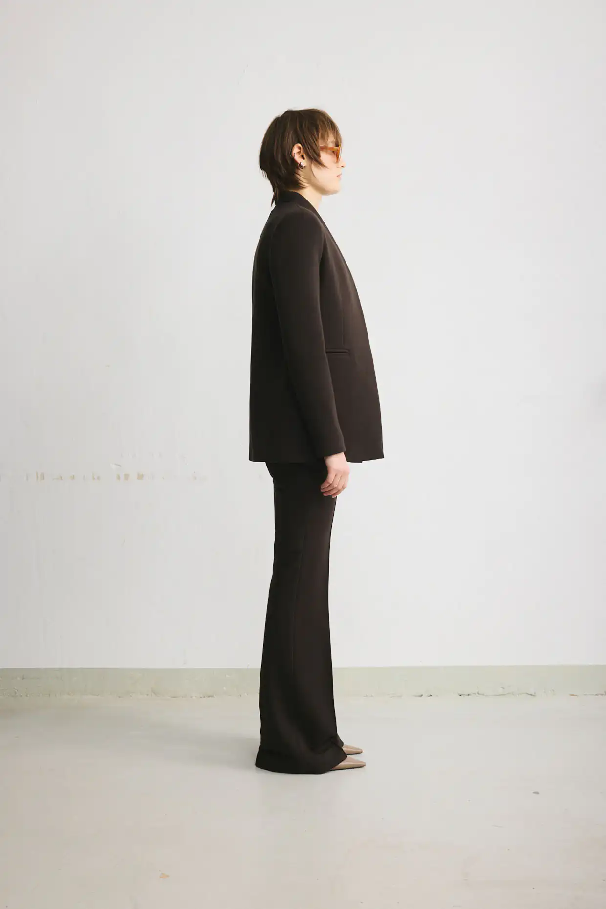 LOUNGE casual blazer in dark chocolate brown - Image 4