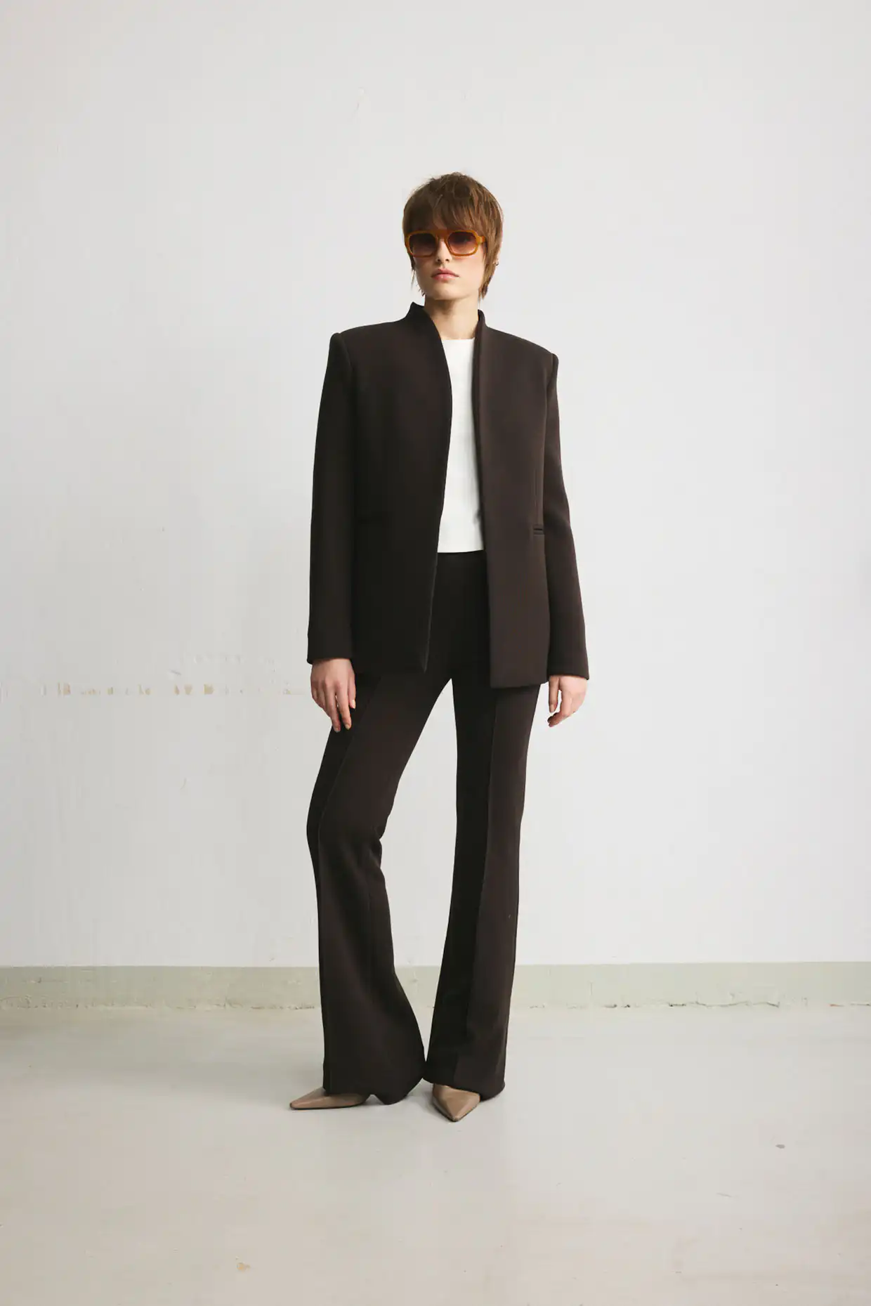 LOUNGE casual blazer in dark chocolate brown