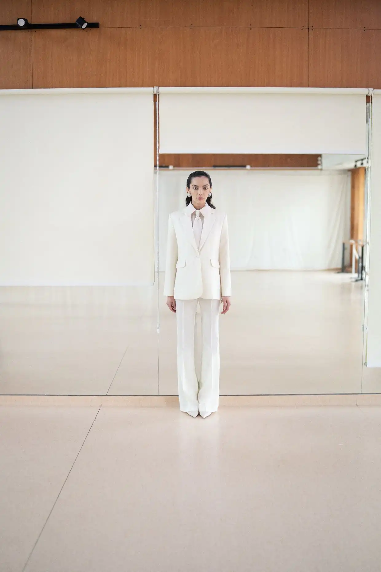 Cream tailored wool Fussetka blazer - Image 2